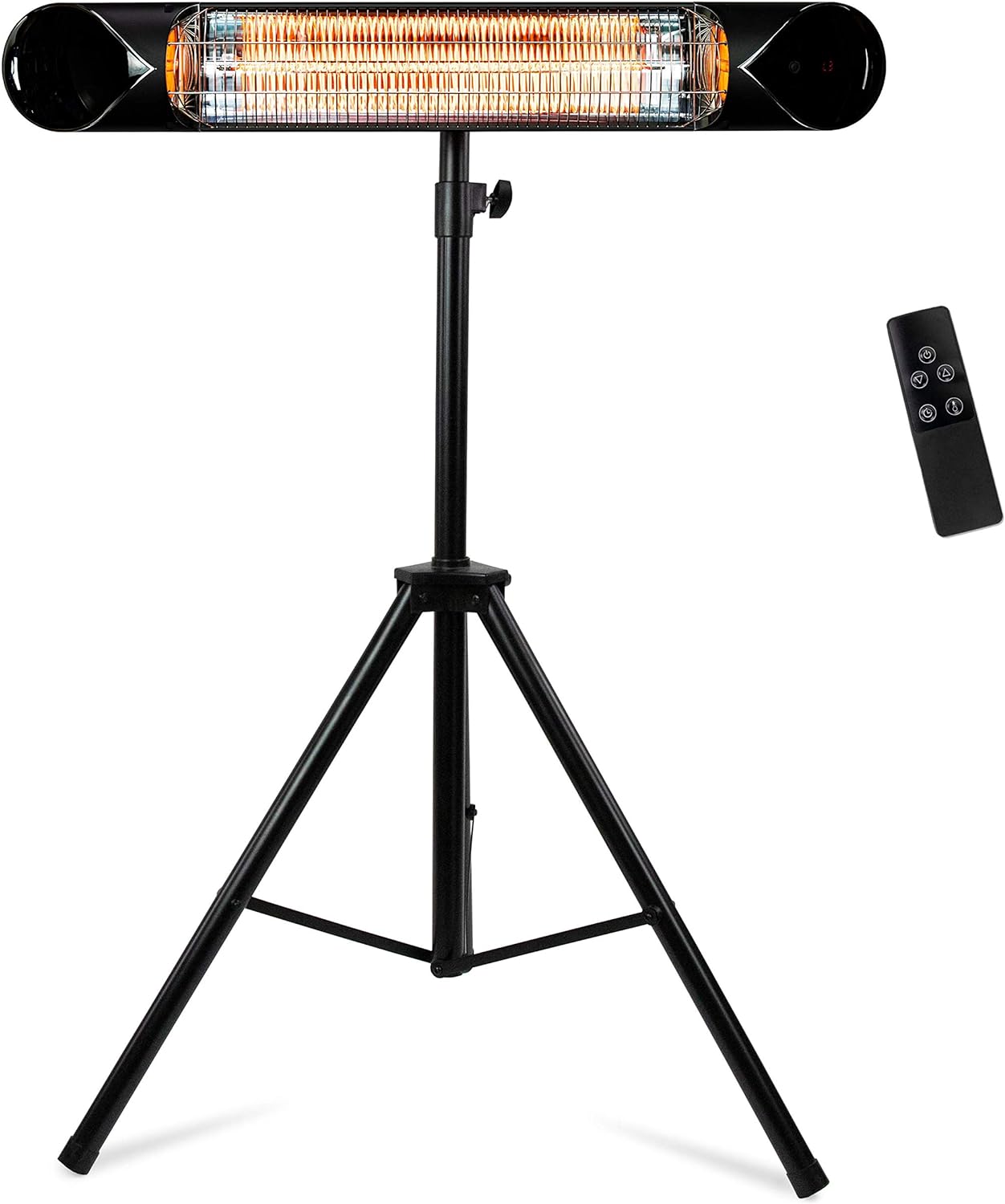 Wonderindoor Infrared Electric Patio Heater - Indoor/Outdoor Heater - Portable Wall/Garage Heater - 1500W - use with Stand - Mount to Ceiling/Wall)