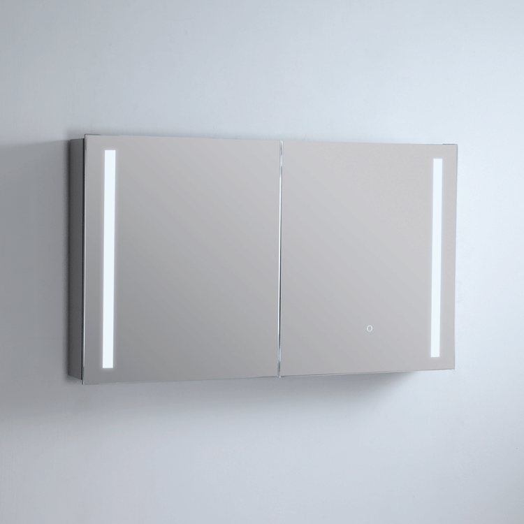 Vanture 35-Inch LED Medicine Cabinet with Dual Doors, Vertical Lighting & Demister