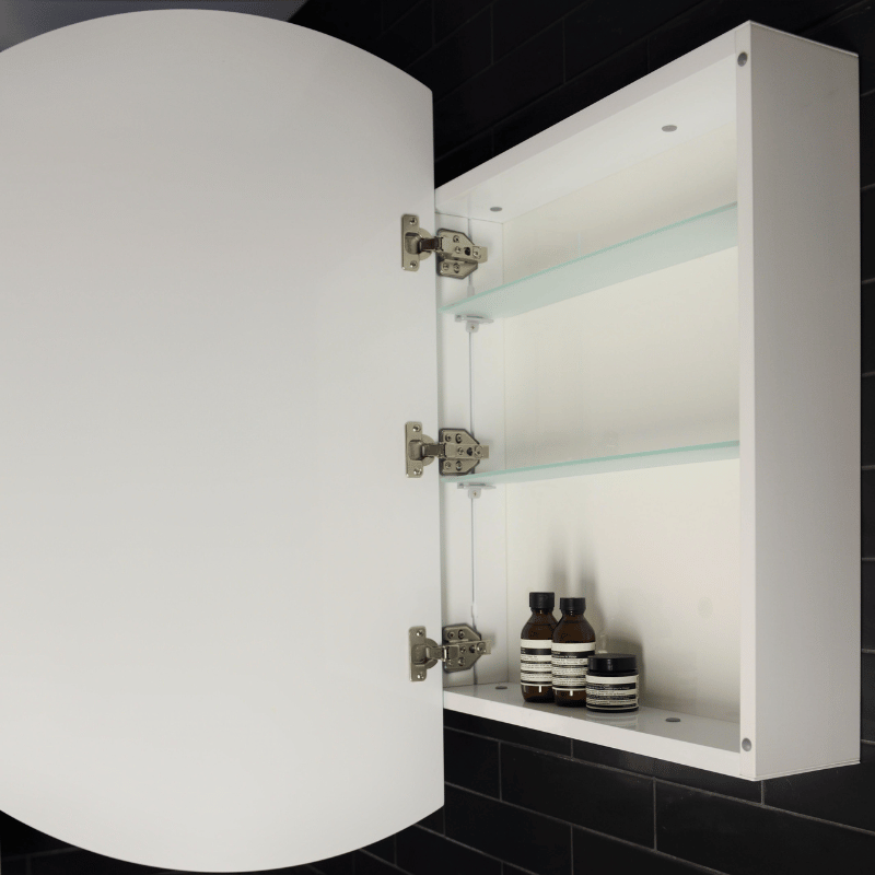 Vanture 35-Inch Round LED Medicine Cabinet with Touch Sensor & Backlit Mirror