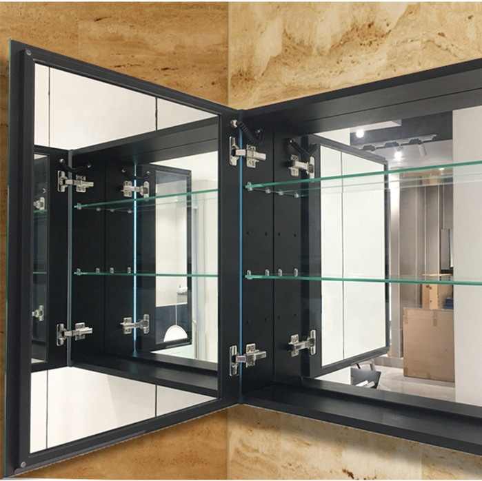Vanture 30-Inch LED Medicine Cabinet with Vertical Light Strips, Touch Sensor & Double Doors