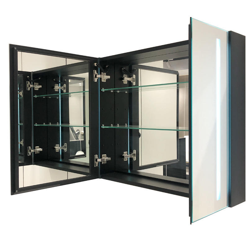 Vanture 30-Inch LED Medicine Cabinet with Vertical Light Strips, Touch Sensor & Double Doors